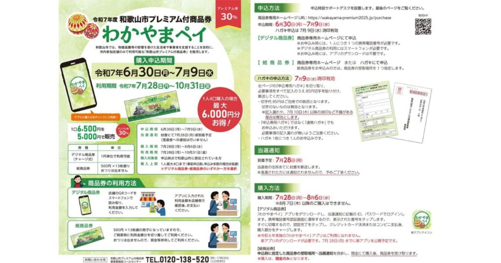 和歌山市プレミアム付商品券 わかやまペイ